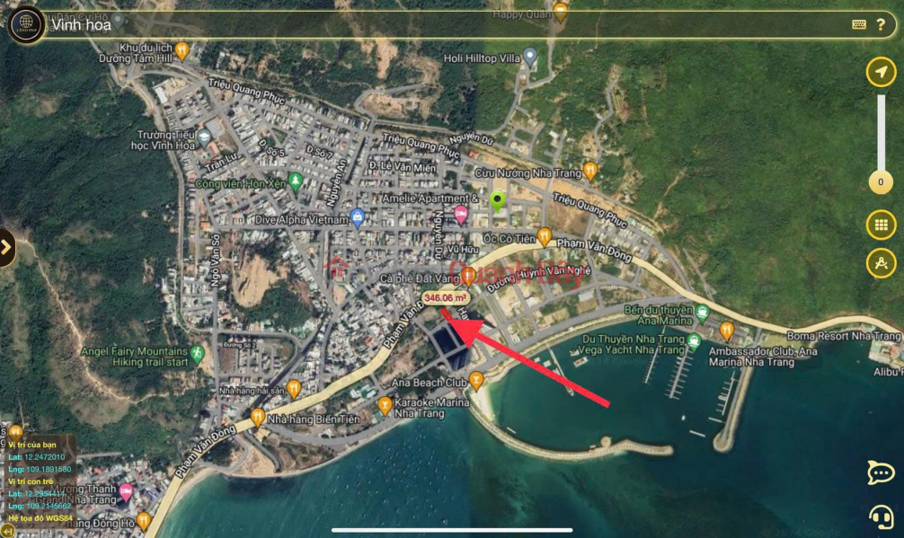 Villa land for sale lot 80 Huynh Van Nghe street, Vinh Hoa new urban area, Vinh Hoa ward, Nha Trang 346.1m2 (10m wide) Sales Listings