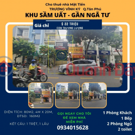 Cho thuê nhà mặt tiền Trương Vĩnh Ký 80m2, 1Lầu, 22Triệu - Khu SẦM UẤT _0