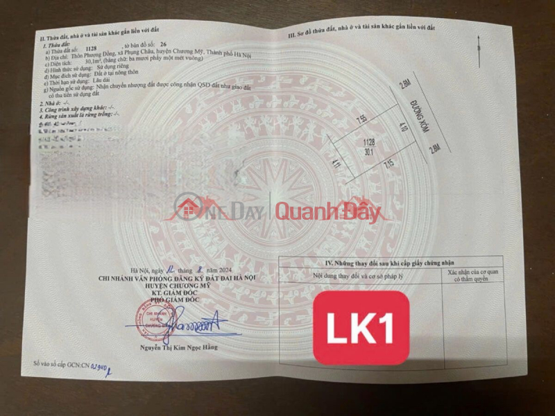 đ 3,9 tỷ, CHÍNH CHỦ CẦN BÁN CĂN NHÀ 30,1M TẠI PHỤNG CHÂU-CHƯƠNG MỸ-HÀ NỘI