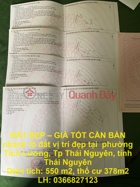 ĐẤT ĐẸP – GIÁ TỐT CẦN BÁN nhanh lô đất vị trí đẹp tại tp Thái Nguyên, tỉnh Thái Nguyên Niêm yết bán