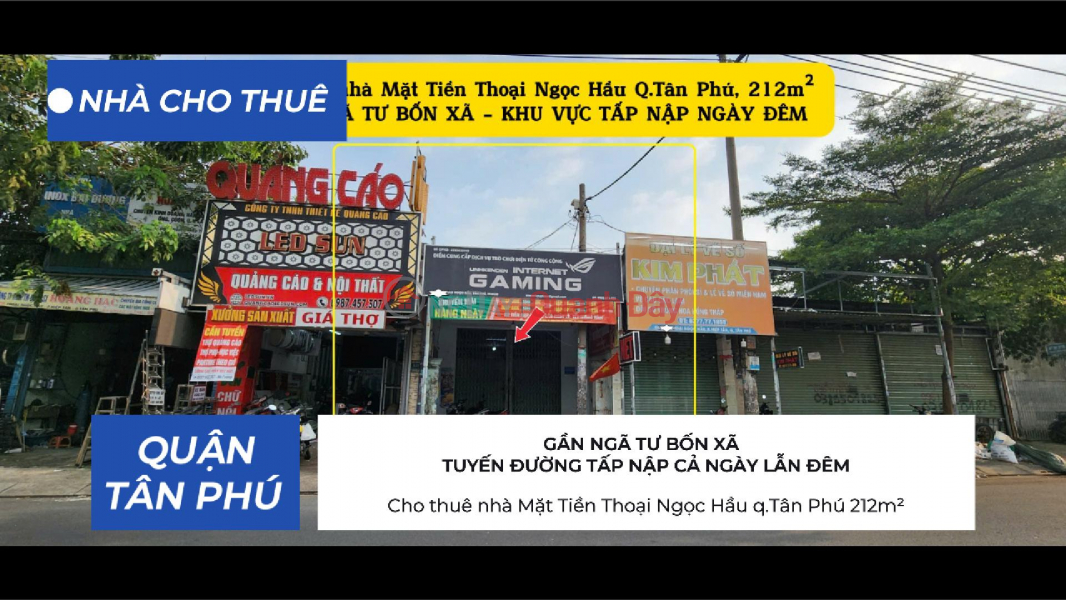 House for rent on Thoai Ngoc Hau Street, Tan Phu District, 212m² - NEAR BON XA INTERSECTION - 22 Million VND Rental Listings
