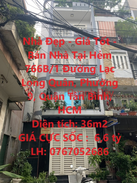 Beautiful House - Good Price - House for Sale at Alley 766B\\/1 Lac Long Quan Street, Ward 9, Tan Binh District, HCM Sales Listings