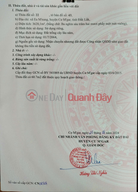 ĐẤT ĐẸP – GIÁ TỐT – CHÍNH CHỦ CẦN BÁN LÔ ĐẤT tại xã Ea M’nang, Cư M’gar, Đắk Lắk _0