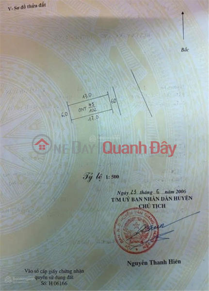 Property Search Vietnam | OneDay | Nhà ở, Niêm yết bán, F0 - LÔ ĐẤT CHÍNH CHỦ - 102M2 Thôn Sở Đông, Xã Long Hưng, Huyện Văn Giang, Hưng Yên