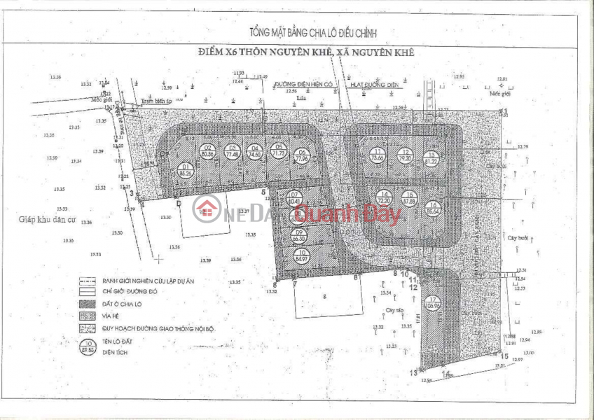 ️ AUCTION LAND X6 NGUYEN KHE - NEXT TO QL3 - NEXT TO DAO RIVER - 80M - 2 OPEN, Vietnam Sales đ 9.24 Billion
