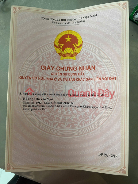 PRIME LAND – GREAT PRICE – OWNER URGENTLY SELLING LAND in An Khánh Ward, Ninh Kiều District, Cần Thơ | Vietnam Sales đ 4.3 Billion