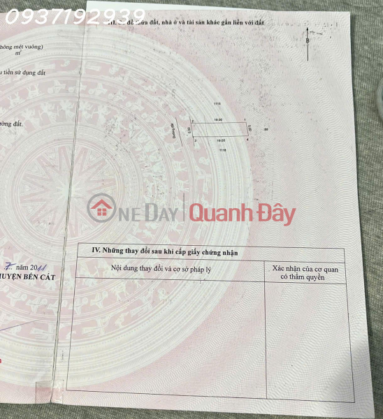 Property Search Vietnam | OneDay | Residential, Sales Listings | Super product land on Phu An 023 Street, Ben Cat District, Ho Chi Minh City, Area 92m2, investment price