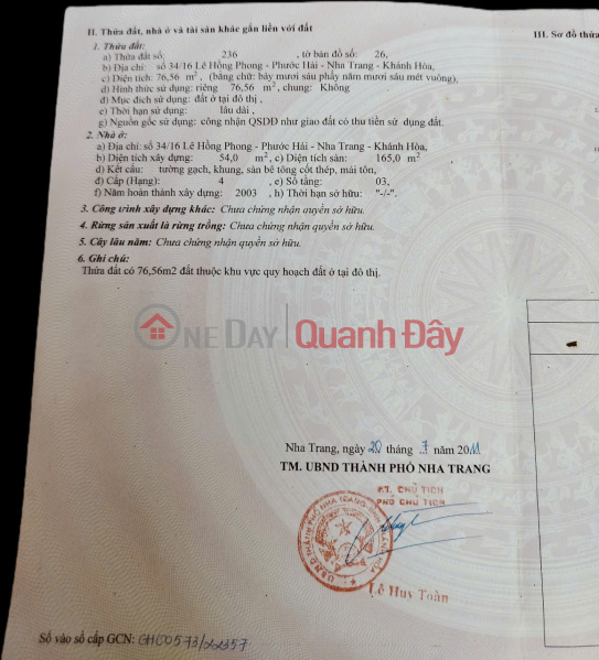 Property Search Vietnam | OneDay | Residential, Sales Listings, OWNER NEEDS TO SELL HOUSE WITH 2 FRONTS ON CAR ALLEY - CENTER OF NHA TRANG CITY IN Phuoc Hai, Nha Trang, Khanh Hoa