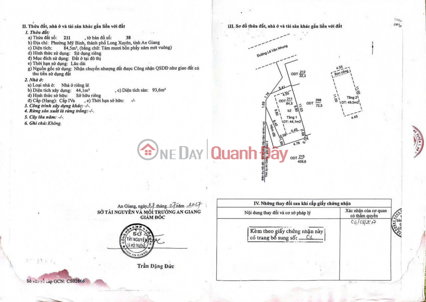 OWNER'S HOUSE - 2 FRONTS Le Van Nhung Street, My Binh Ward, Long Xuyen City, An Giang Vietnam Sales, đ 3.8 Billion