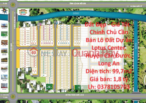 Beautiful Land - Good Price - Owner Needs to Sell Land Lot of Lotus Center Project, Can Duoc District, Long An _0