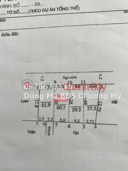 đ 2,4 tỷ GIÁ CHỈ 2TY4 SỞ HỮU LÔ ĐẤT 59.2M TẠI ĐẠI YÊN-CHƯƠNG MỸ