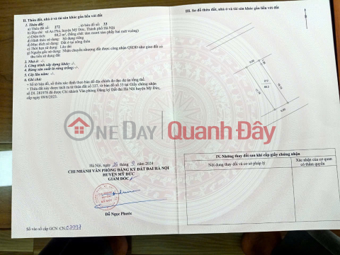 PRIME LAND - STREET FRONTAGE - Owner urgently selling a promising plot of land in My Duc, Hanoi. _0