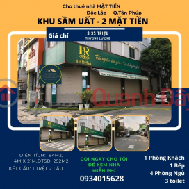 SỐC-Cho thuê nhà 2 mặt tiền Độc Lập 84m2, 2Lầu +ST, 35Triệu _0