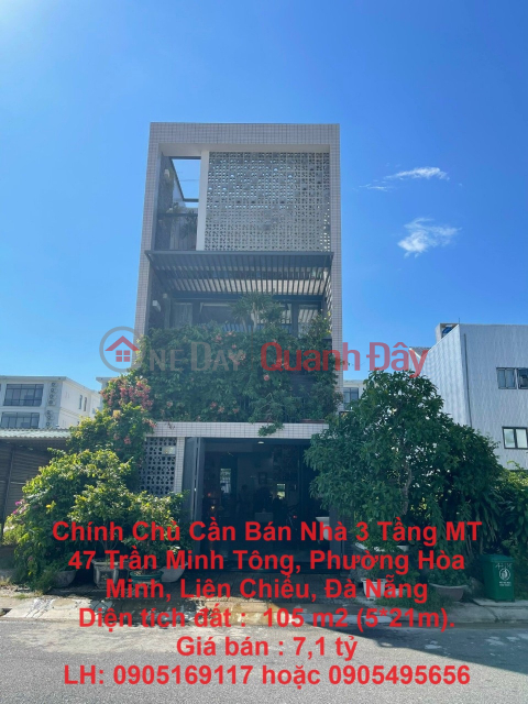 Owner Needs to Sell 3-Story House, Frontage 47 Tran Minh Tong, Hoa Minh Ward, Lien Chieu, Da Nang _0