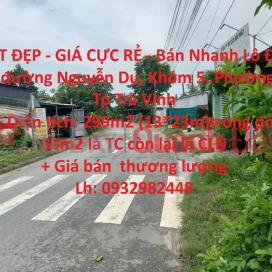 BEAUTIFUL LAND - CHEAP PRICE - Quick Sale of Land Lot In Ward 8 - Tra Vinh City _0