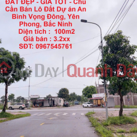 BEAUTIFUL LAND - GOOD PRICE - Owner Needs to Sell Land Plot in An Binh Vong Dong Project, Yen Phong, Bac Ninh _0