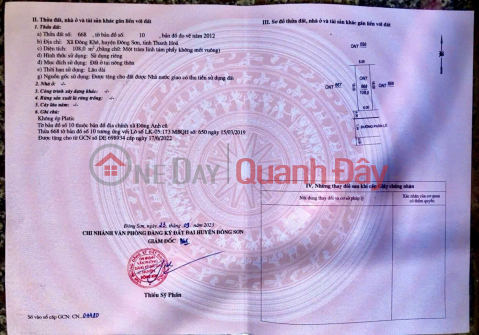 PRIME LAND – GOOD PRICE – OWNER SELLING LAND IN DONG KHE COMMUNE, DONG SON DISTRICT, THANH HOA PROVINCE _0