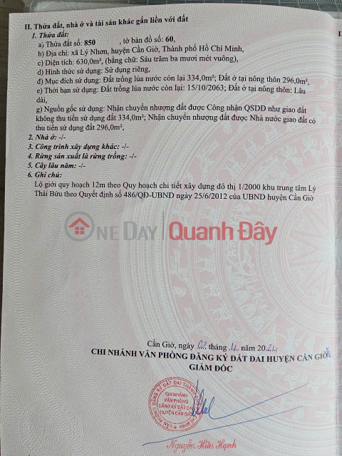 Chính chủ bán đất Đường Dương Văn Hạnh, Xã Lý Nhơn, Cần Giờ, Hồ Chí Minh. _0