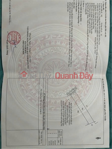 PRIME LAND – GOOD PRICE – OWNER SELLING LAND in Tuc Trung Commune, Dinh Quan District, Dong Nai Province Vietnam, Sales | đ 6.8 Billion