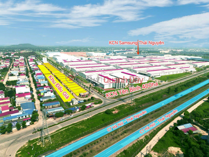 Owner sells diplomatic land plot in Yen Binh Xanh Urban Area - next to Samsung Industrial Park. Price from only Vietnam, Sales đ 3.45 Billion