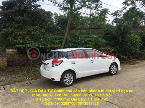 ĐẤT ĐẸP - GIÁ ĐẦU TƯ Chính chủ cần bán nhanh lô đất vị trí đẹp tại huyện Ba Vì, Tp Hà Nội _0