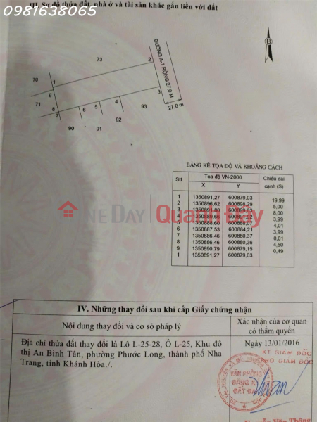 Mặt tiền đường A1 - KĐT AN Bình Tân ngay Đài Truyền Hình, TP Nha Trang | Việt Nam Bán | đ 4 tỷ