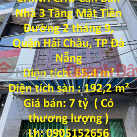 CHÍNH CHỦ Cần Bán Nhà 3 Tầng Mặt Tiền Đường 2 tháng 9, Quận Hải Châu, TP Đà Nẵng _0