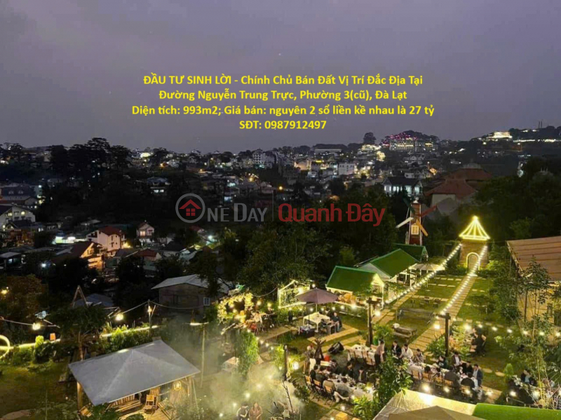 PROFITABLE INVESTMENT - Owner Sells Land in Prime Location on Nguyen Trung Truc Street, Ward 3 (old),Da Lat Sales Listings