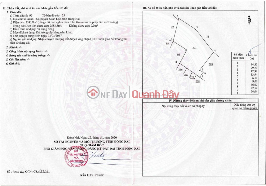 Property Search Vietnam | OneDay | Nhà ở, Niêm yết bán | CHÍNH CHỦ BÁN 2 LÔ LIỀN KỀ Vị Trí Xã Xuân Thọ, Huyện Xuân Lộc, Tỉnh Đồng Nai