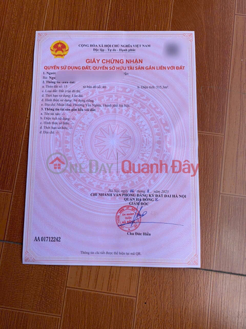 ĐẤT ĐẸP CHÍNH CHỦ - Cần Bán Nhanh Lô Đất Vị Trí Đắc Địa Tại Nhân Huệ, Yên Nghĩa, TP Hà Nội _0