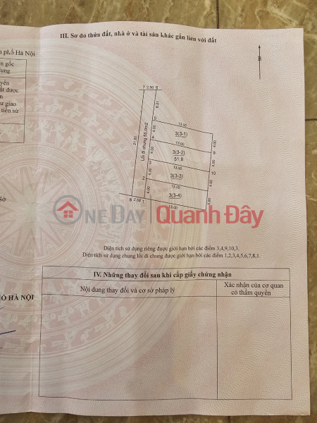 Selling 52m2 of land in Kim Chung - Dong Anh, 200m from North Thang Long Industrial Park, price 3x million\\/m2. Contact 0981568317, Vietnam Sales ₫ 2.02 Billion