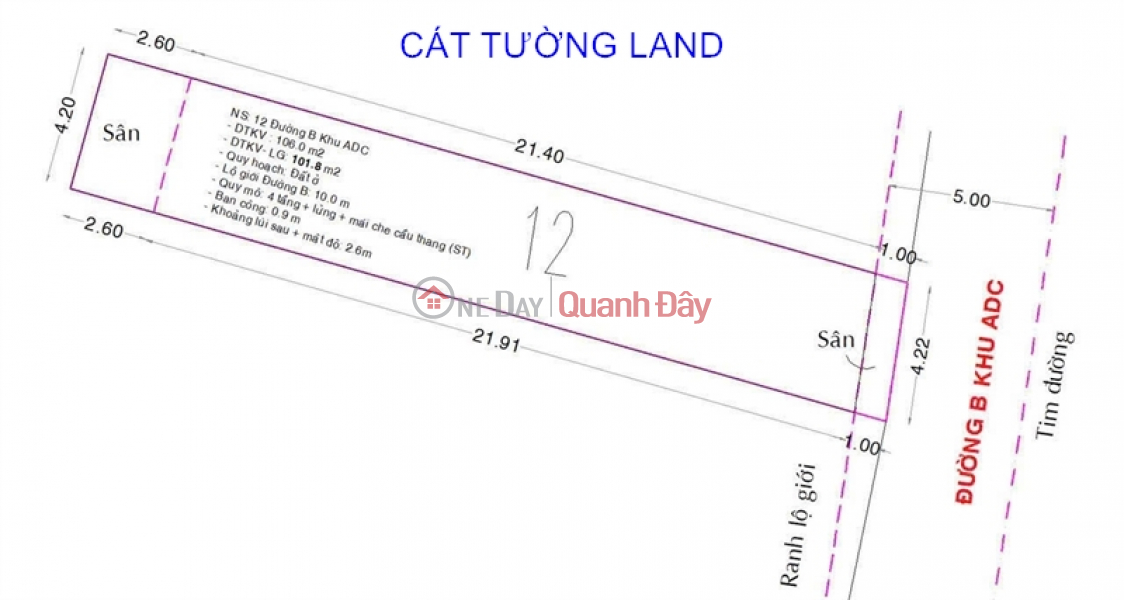 Property Search Vietnam | OneDay | Residential Sales Listings, Frontage of Road B, ADC Villa Area - Phu Thanh, Tan Phu - 106m², Price 10.4 Billion