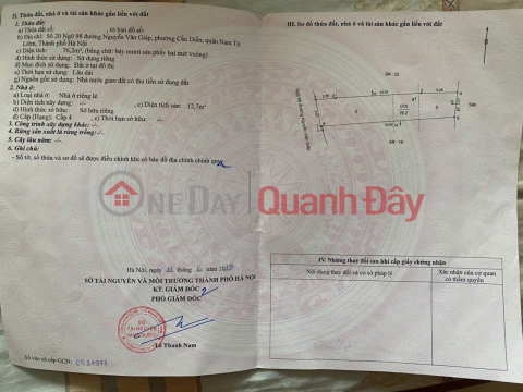 BÁN ĐẤT KÈM NHÀ 2 MẶT THOÁNG NGÕ 98 NGUYỄN VĂN GIÁP – CẦU DIỄN – NAM TỪ LIÊM _0