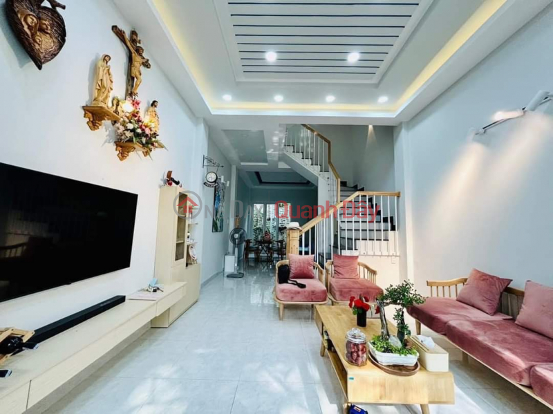 House in Nha Trang City with 1 ground floor and 3 floors, high-class furniture. 74m2 13m road with sidewalk. Selling price 3.4 billion O79-53.53.53O Sales Listings
