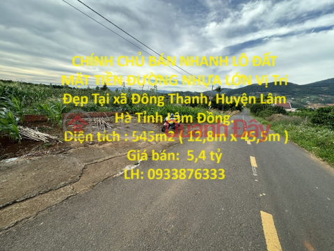 OWNERS QUICK SALE OF LAND LOT FRONT OF LARGE ASTHMA ROAD Beautiful Location In Lam Ha, Lam Dong _0