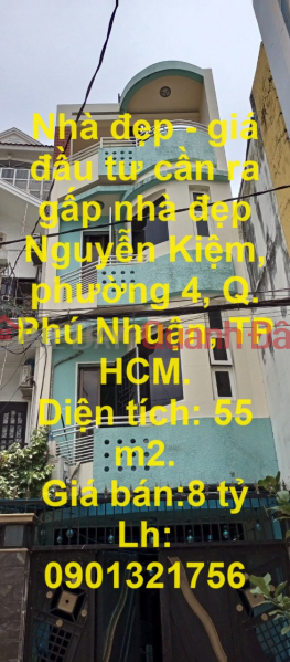 Nhà đẹp - giá đầu tư cần ra gấp nhà đẹp HXH tại quận Phú Nhuận. Niêm yết bán