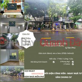 House for rent in front of Phan Dinh Phung, 56m2, 1 Floor, 18 Million, Right at the Park _0