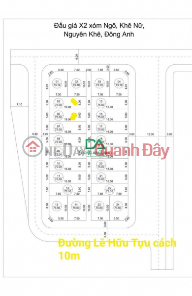 đ 3.4 Billion, Land for sale at auction X2 in Ngo Khe Nu Nguyen Khe Dong Anh village with cheap price