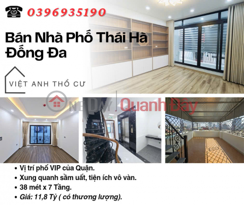 Bán nhà Phố Thái Hà, Nhà Mới Tinh, Ngõ Nông Gần Ô Tô, 38mx7T, Giá: 11.8 Tỷ, Lh: 0396935190. _0