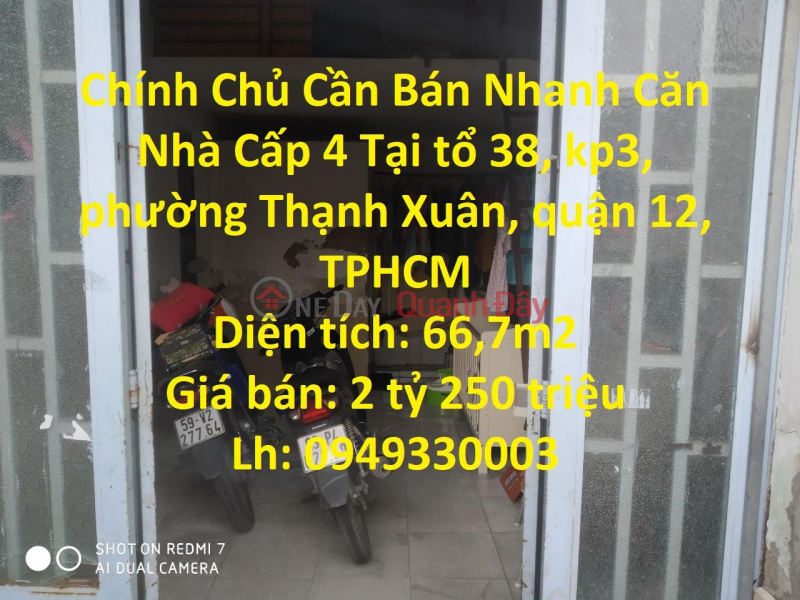 The Owner Needs to Quickly Sell a Level 4 House In District 12, Ho Chi Minh City Sales Listings
