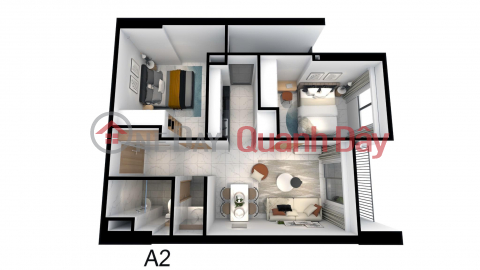 With only 280 million, own an apartment in PG Aura An Dong, direct price from the investor, 2 bedrooms, area nearly 60m2 _0