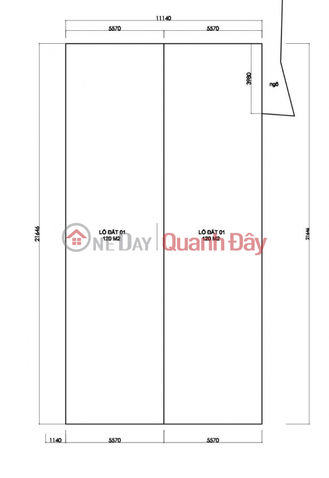 FOR SALE: 2 PLOTS OF LAND FACING TAI TRAU LAKE, NGOC THUY - LONG BIEN, 120M2, 31.8 BILLION VND. _0