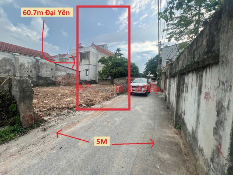 SIÊU PHẨM GIÁ 3,2 TỶ ĐẤT TẠI ĐẠI YÊN-CHƯƠNG MỸ D/T:60,7M Niêm yết bán