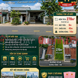 Siêu phẩm đất mặt tiền 835B, xã Phước Lý, Cần Giuộc, Long An, DT 270m2, giá đầu tư _0