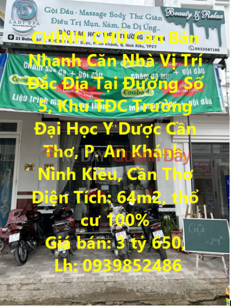 CHÍNH CHỦ Cần Bán Nhanh Căn Nhà Vị Trí Đắc Địa Tại Ninh Kiều, Cần Thơ Niêm yết bán