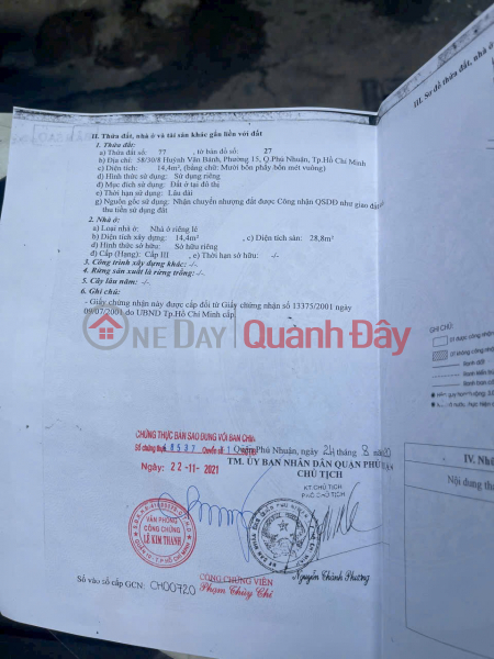Mini Phu Nhuan 2 bedroom, Vietnam, Sales đ 2.4 Billion