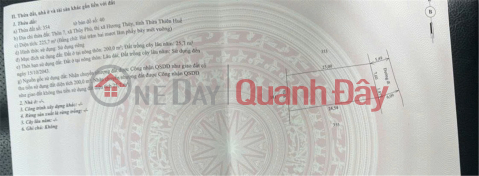 HOT HOT – OWNER NEEDS TO SELL RESIDENTIAL LAND PLOT – GOOD PRICE – Located in Thuy Phu Commune, Huong Thuy Town, Thua Thien Hue Province _0