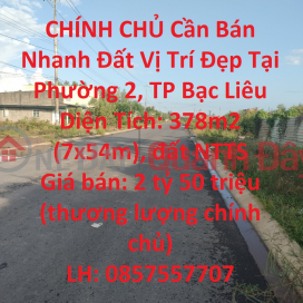 GENERAL FOR SALE Fast Land Beautiful Location In Ward 2, Bac Lieu City _0