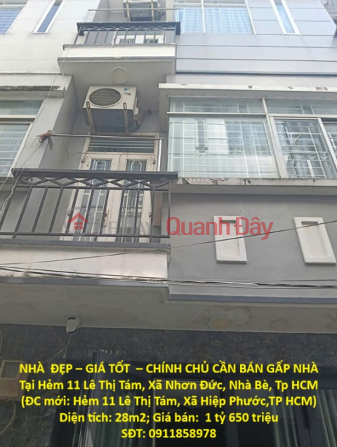 BEAUTIFUL HOUSE – GREAT PRICE – OWNER URGENTLY SELLING HOUSE in Nhon Duc Commune, Nha Be District, Ho Chi Minh City _0