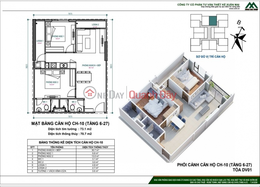 Property Search Vietnam | OneDay | Nhà ở | Niêm yết bán Chính chủ cần bán căn hộ CC cao cấp Rose Town 79 Ngọc Hồi, tầng đẹp 19 .10 tòa DV01